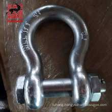 US Type Galvanized Drop Forged Safety Anchor Bow Shackle